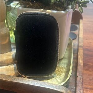 My Tagalongs Black Velvet  Electronics Accessory Case Ear Buds rose gold zipper